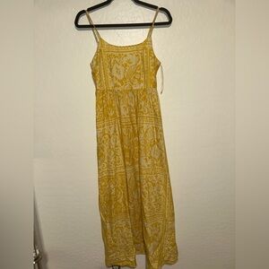 Japan Yellow Patterned Sun Dress